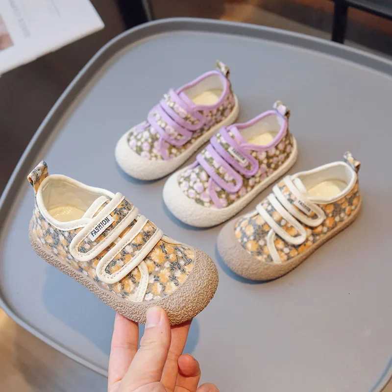 24Autumn New Floral Canvas Shoe Fashion Casual Shoes for Girls Toddler Walking Shoes Kid Sports Shoes Kid Shoes XJ250712
