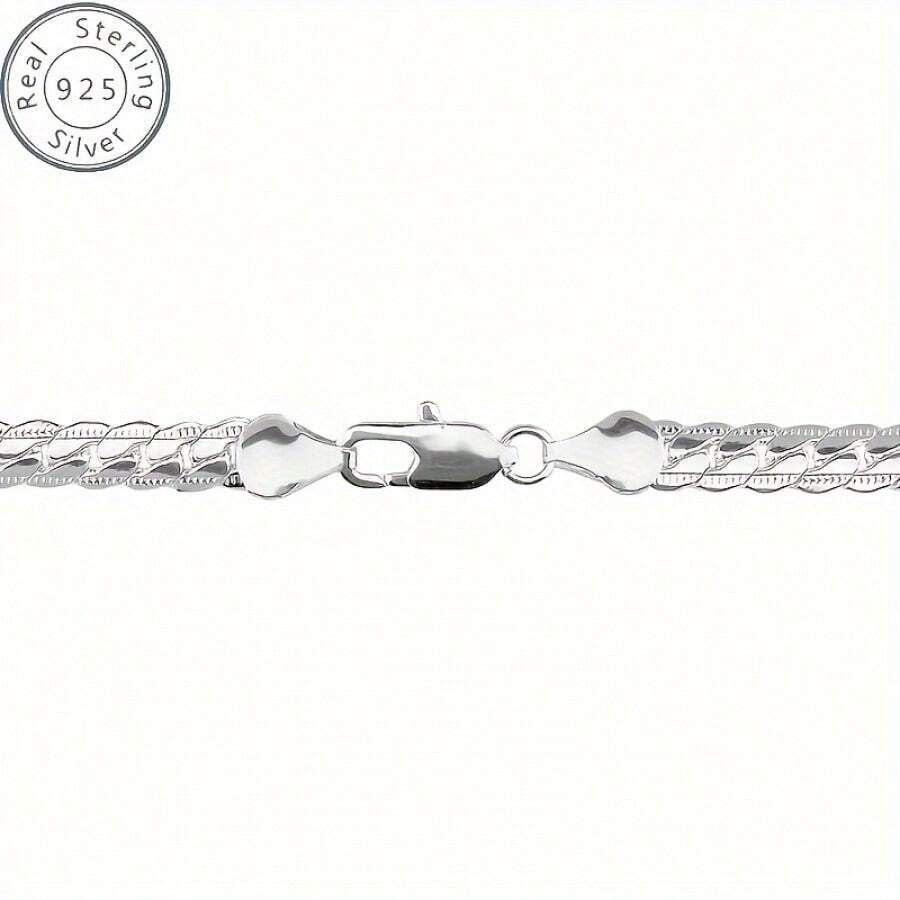 6mm diamond cut Miami Cuban Link Chain, suitable for both men and women. 925 sterling silver column necklace. Cool hip style jewelry.
