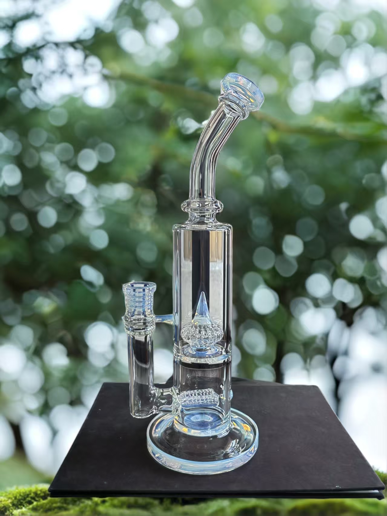anguschenchen honeycomb bubbler Glass Bongs gravity bongs water pipes Hookahs bong ash catcher oil drill air holder Can customize colors 18mm 14mm 10mm