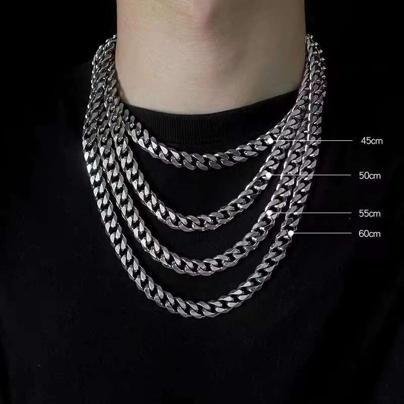 925 Sterling Silver Cuban Link Chain for Men Women Solid Silver Hip Hop Necklace Heavyweight Streetwear Cuban Curb Chain Jewelry