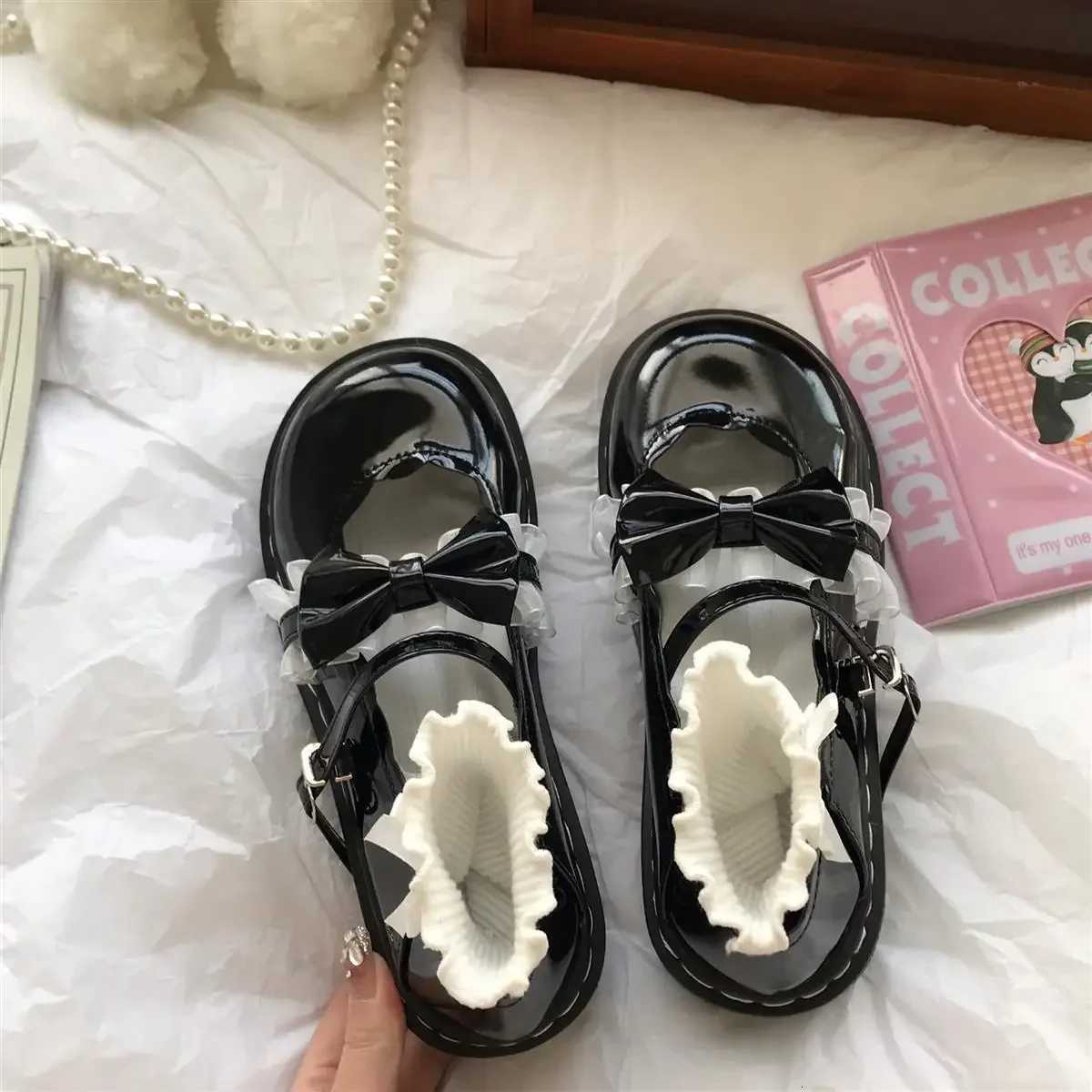 Round Toe Japanese Style Lolita Mary Jane Cute Gothic Ladies Pumps Kaii with Medium Heels Womens Shoes Bow Korean Wholesale XJ250712