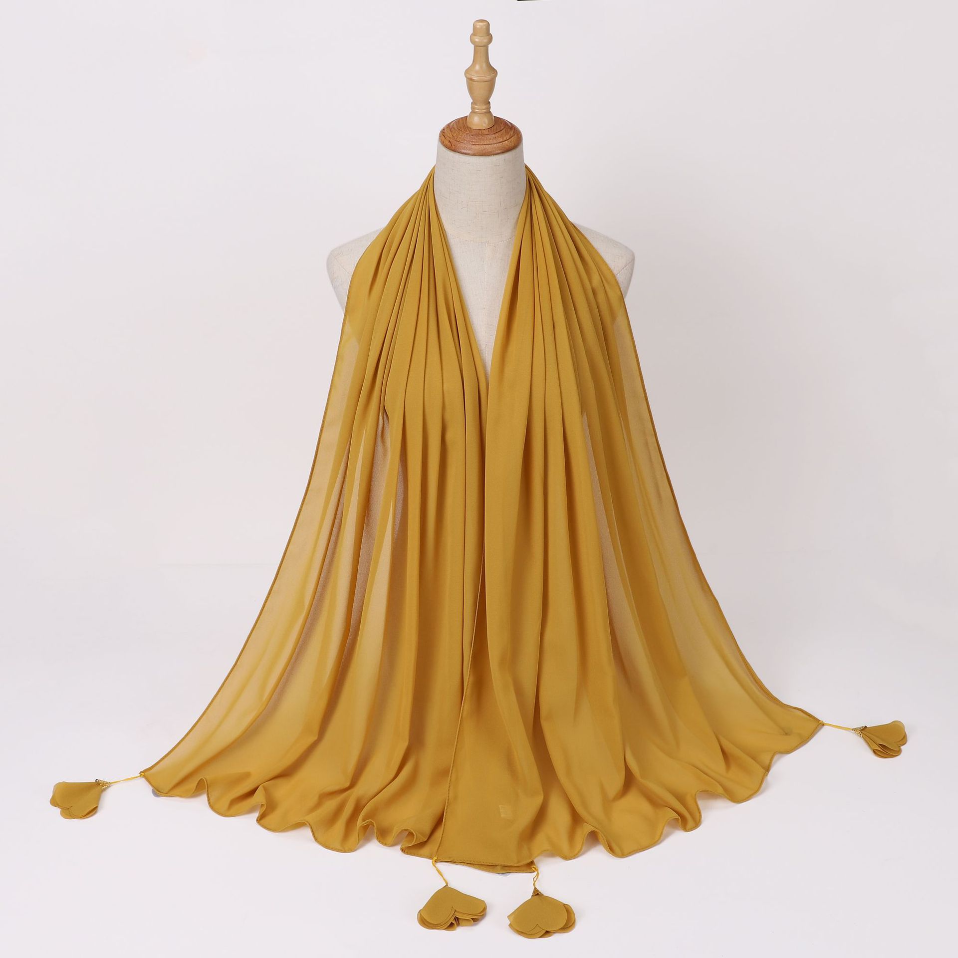 K1319 New style printed silk scarf blooming thin floral style chiffon georgette light spring and summer sun protection scarf for women