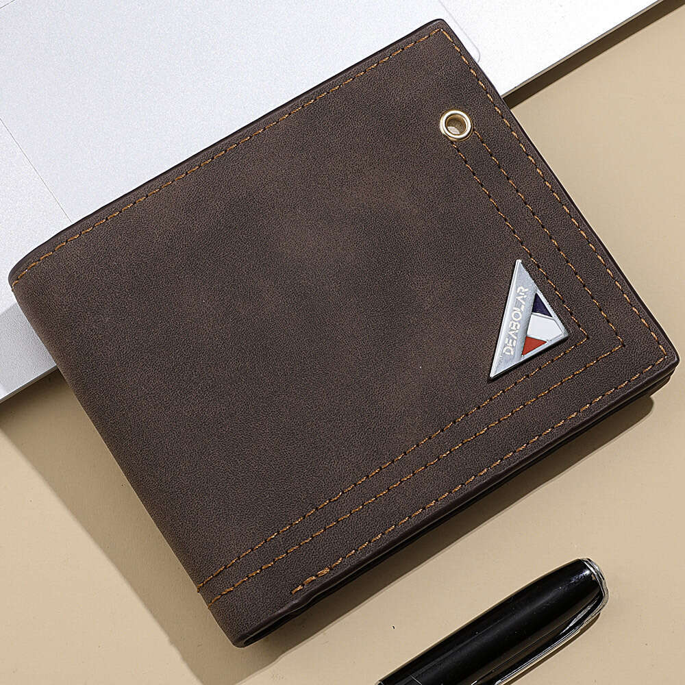 Men's New Multi-Card Slot PU Nubuck Leather Large Capacity Horizontal Wallet wallet designer mens wallet wallet designer mens wallet wallet desig