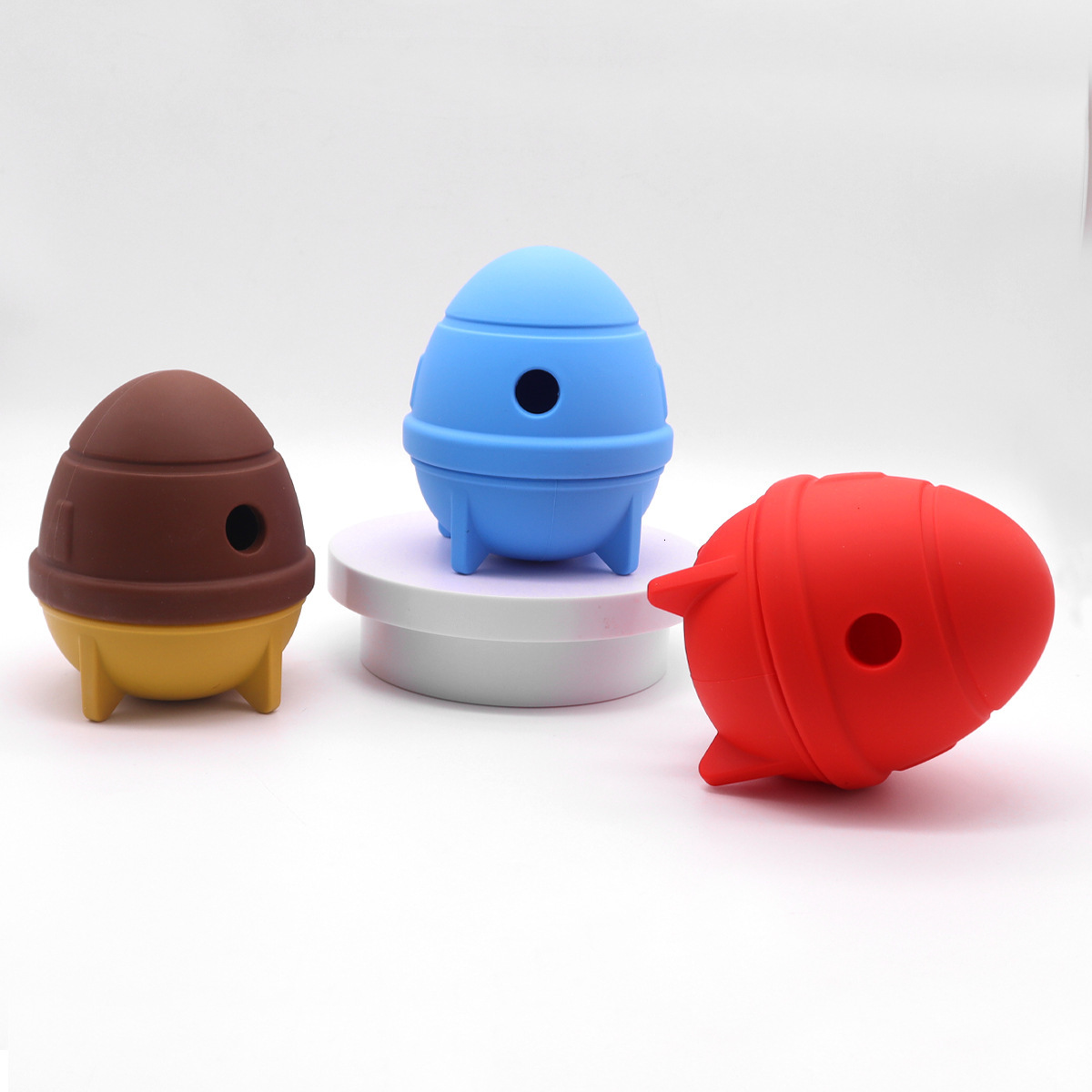 Pet Chew-Resistant Ball Silicone Teething Educational Dog Self-Entertainment Boredom Relief Treat Dispensing Toy