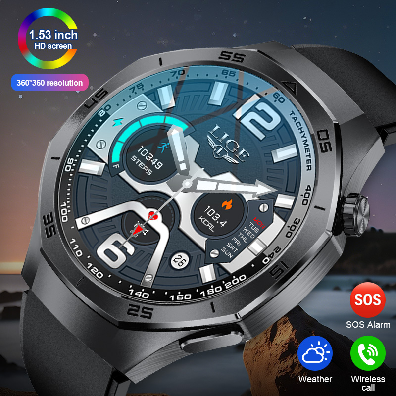 LIGE Smart watches, men's and women's (answering/making calls), heart rate, sleep monitoring, pedometer, activity tracker with over 120 spor