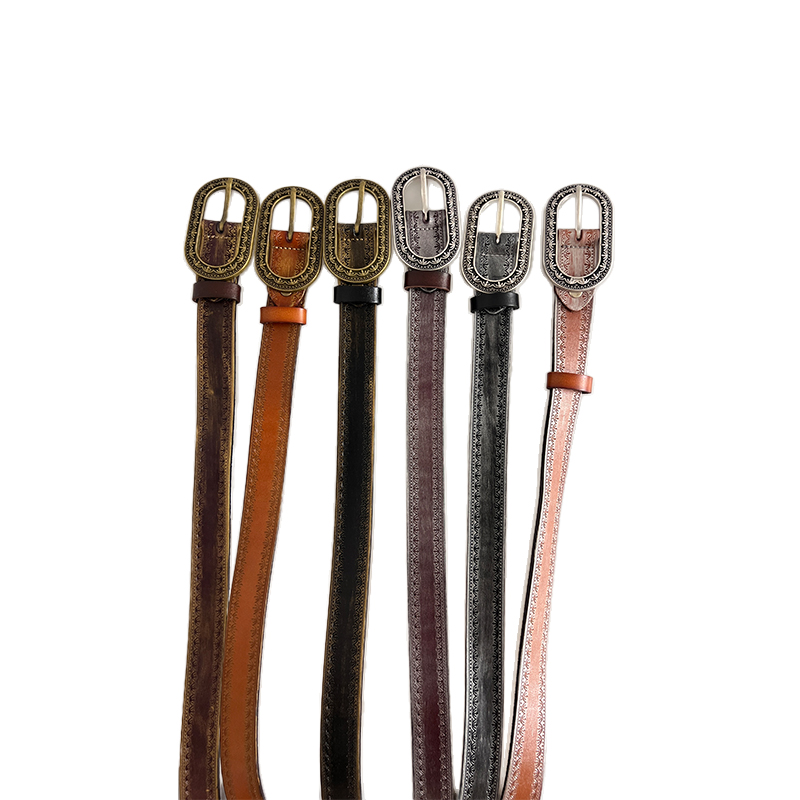 Fashion Pieces Gradient Leather Belt Belt Womens Trend Niche Dark Gradient