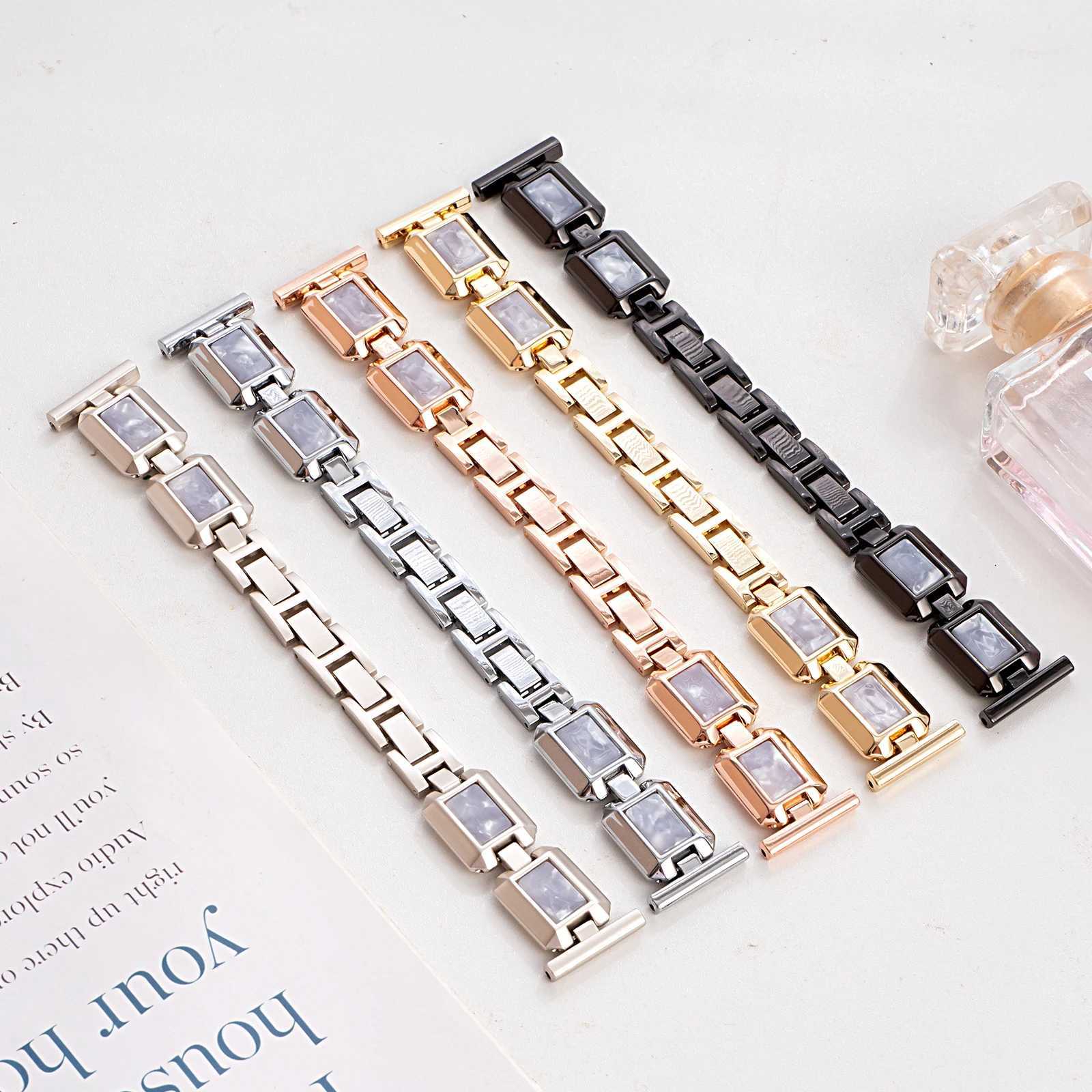 Metal block resin str bracelet suitable for 20mm bracelets watchband Y250712