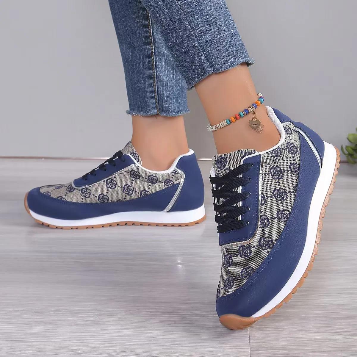 Free shipping 2025 designer New style casual shoes for womans sports shoes Round-toed shoes color-blocked flat sneakers