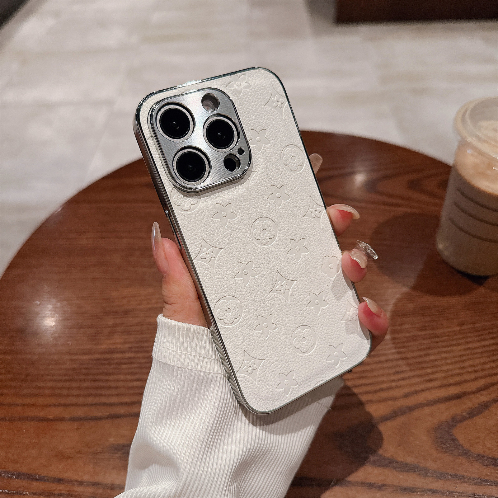 Electroplated Compatible Case 15 Case Flowing Light Embossed Full Coverage Protective Case 250712