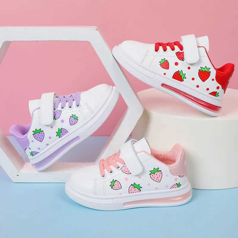 White Casual Shoes for Baby Boy Girl Brand Children Sneaker Strberry White Kids Sports Shoes Toddler Walking Shoes 0-3 YearXJ250712