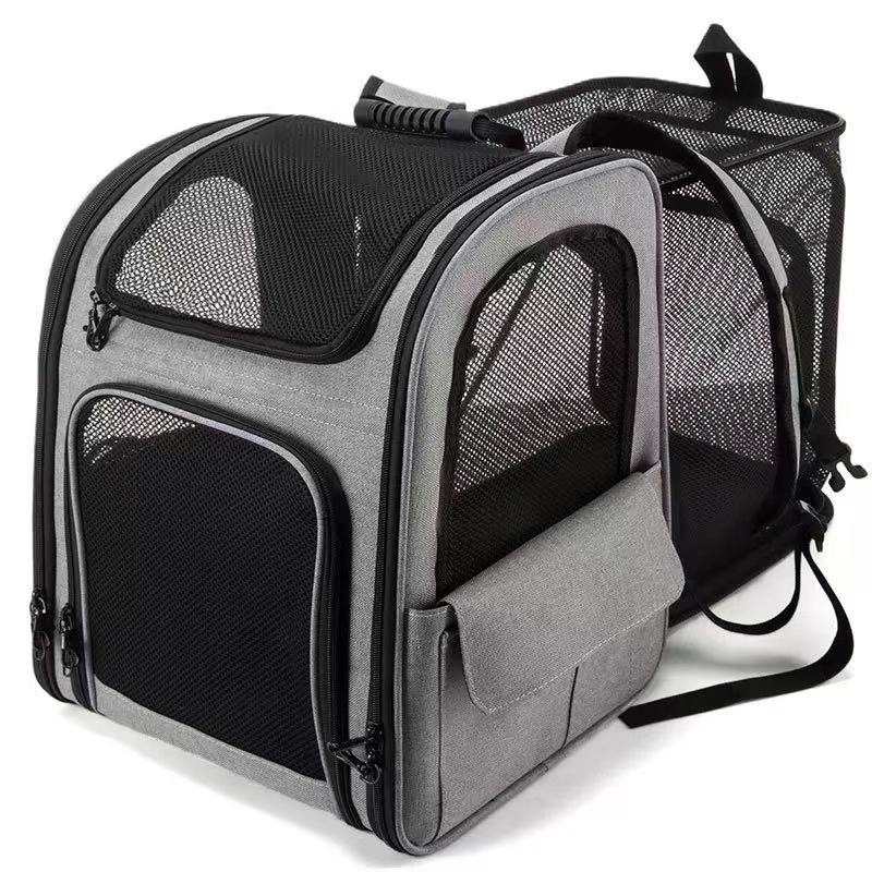 Cat bag - Portable dual-shoulder expandable large-capacity backpack for pets, with breathable design suitable for cats.
