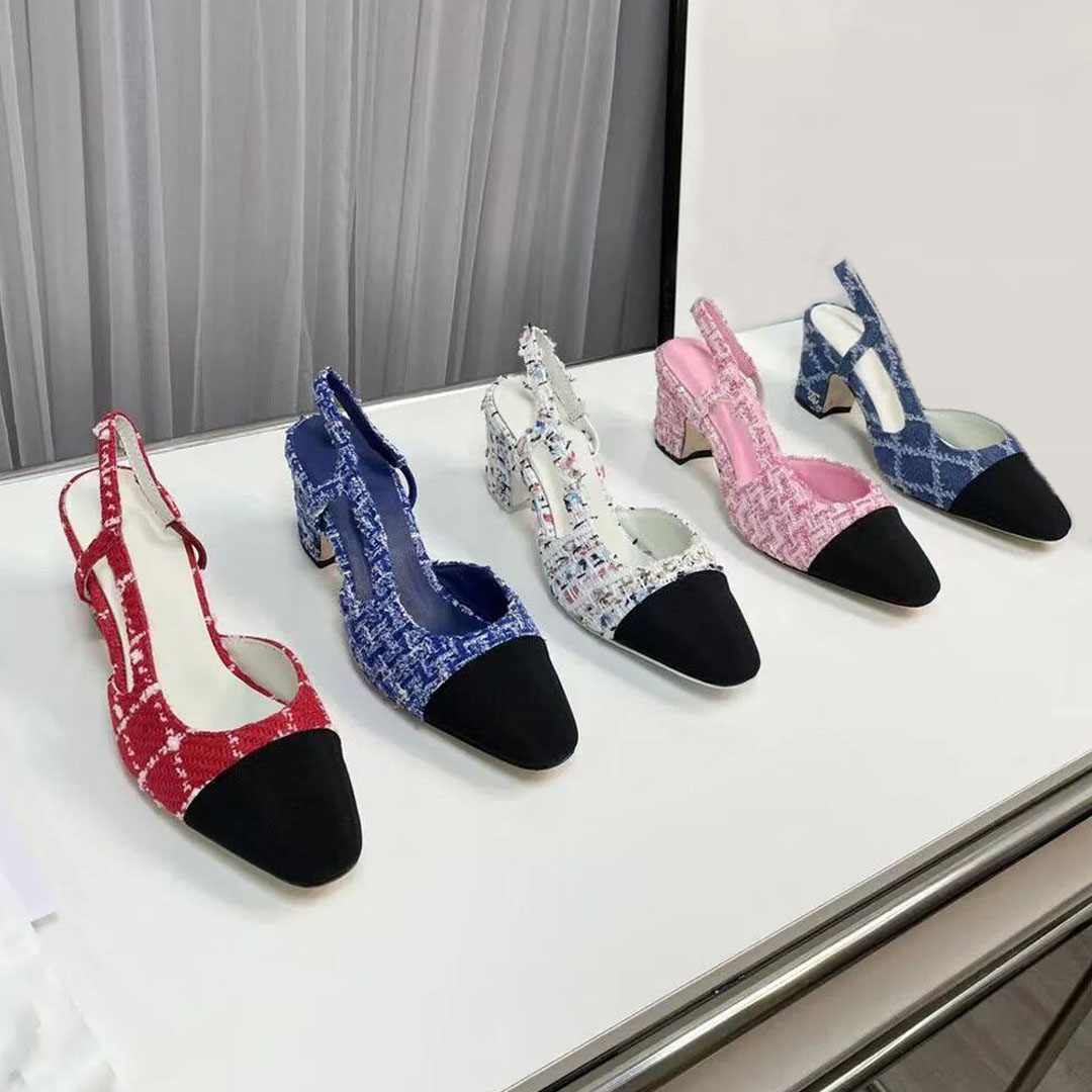 Dress sandal woman Designer shoes leather Thick heel high heels Belt buckle womens sandals Fashion Sexy Party women SHoes High heeled shoes Large size 34-42-43 With box