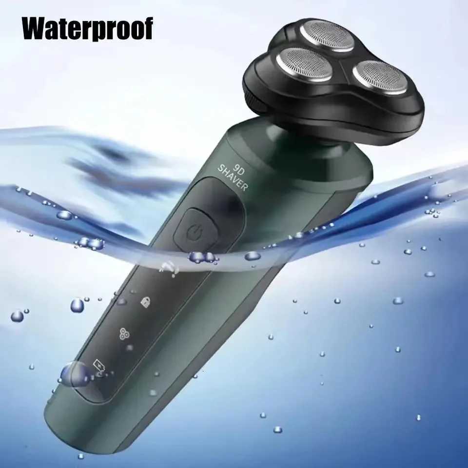 Electric Shavers for Men Waterproof Electric Trimmer Razor Wet Dry Use Rechargeable Battery Rotary Shavers hine Shaving G250712