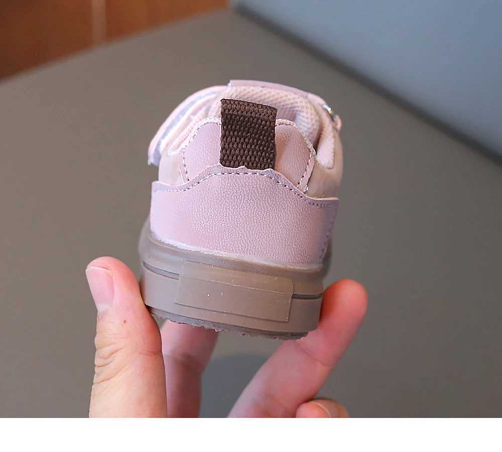 100% Cotton Linen Cotton Linen For Children PU Leather Boys Girls Sneakers Soft-soled Waterproof Infant Baby Ergonomics Kids Sneakers XJ250712
