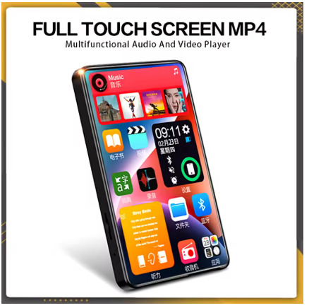 4 Inch UI MP4 Player MP3 Music Player Bluetooth 5.0 Touch Screen 16GB with Speaker 1080P Video Ebook Multi-Language Portable MP4