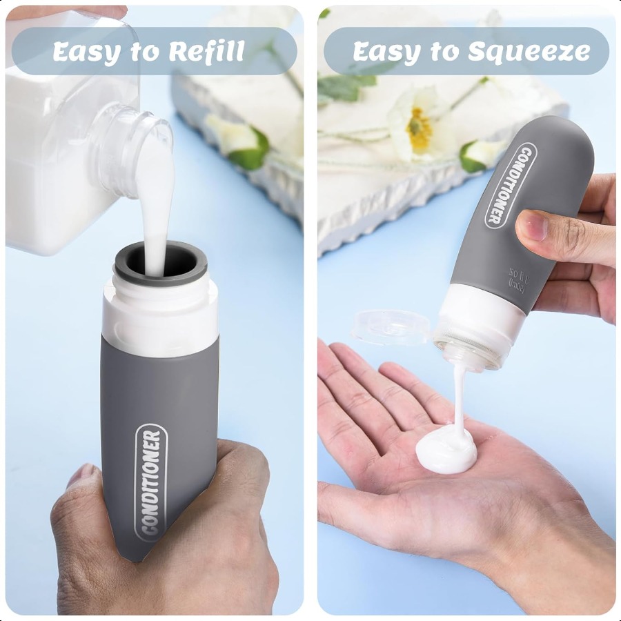 20 Pack Travel Bottles Set TSA Approved Travel Size Toiletries Containers Leak Proof Shampoo and Conditioner Bottles Refillable