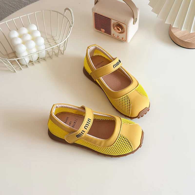 2025 Summer Childrens Girls Single Mesh Breathable Soft Soled Ballet-sle Shallow-mouth Single Shoes Kids Toddler Flat Shoes XJ250712