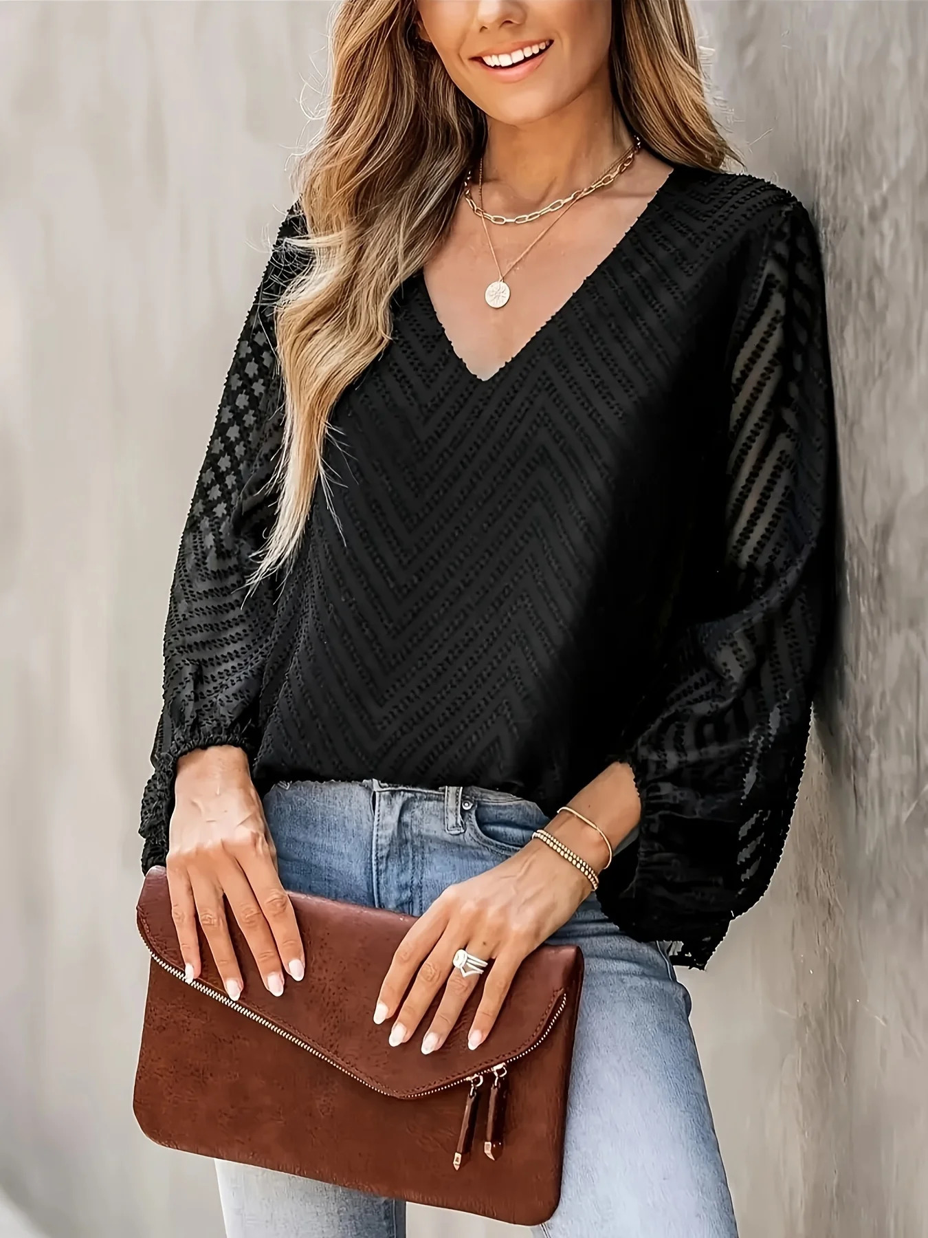 Womens plus size shirt summer chic elegant casual womens fashionable y250704