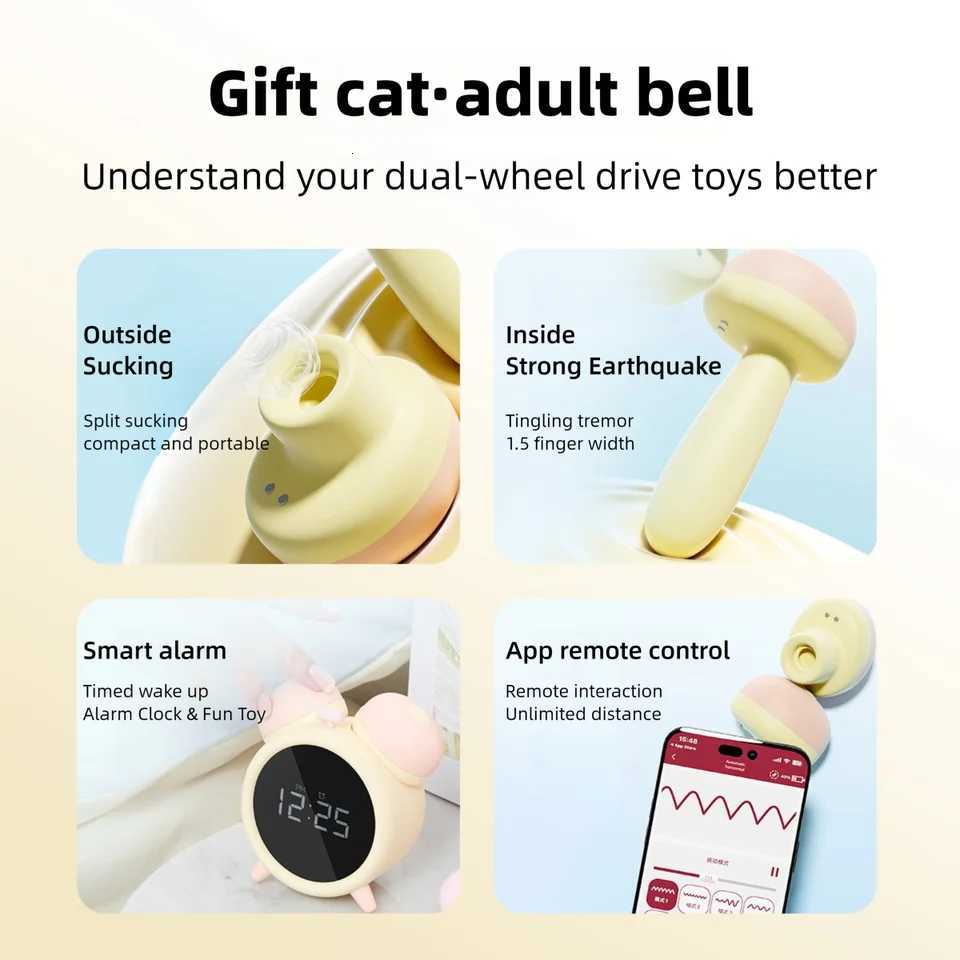 2025 new female alarm clock sex toy concealed and detachable suction vibrator APP remote control vibrator W250712