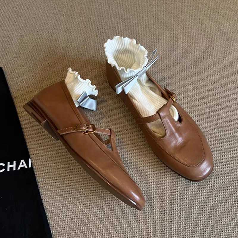Womens Flats Loafers Shoes Casual Sneakers Shallow Mary Jane Shoes 2025 Summer New Sandals Walking Leather Womens Shoes XJ250712