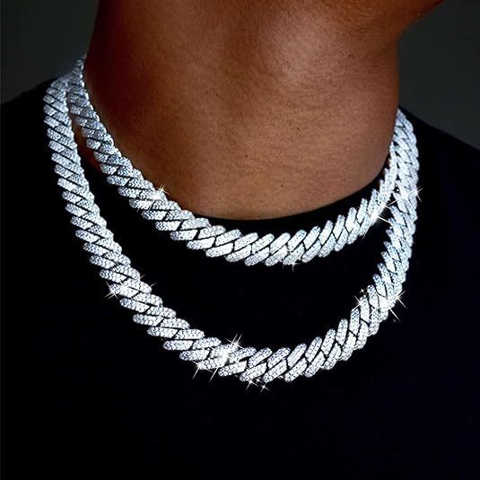 Luxury Jewelry Designer Jewelry Hip Hop Style Jewelry Chain Exaggerated Rapper Rhombus Full Diamond Original Inlaid Accessories Unisex Necklace