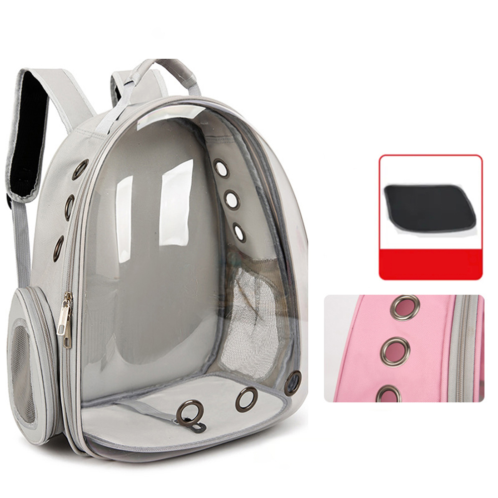 Beni Pet Breathable Transparent Shell Cat Backpack - Portable Double Shoulder Pet Carrier