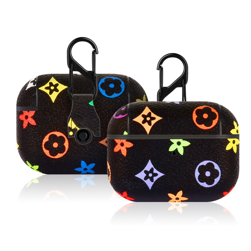 Compatible Apple Bluetooth Earphone Leather Case Pattern Earphone Luffy Brand Protective Case 250712