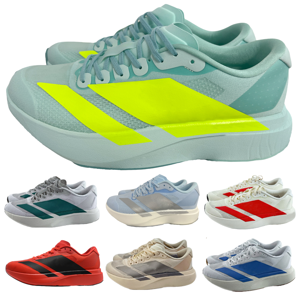 Adi zeros evo sl Designer Running Shoes Men Women Pro 3 Pro 4 Ultralight Lucid Lemon Sneakers Trainers Light strike Non-slip Outdoor Athletic Sports Shoes 36-47