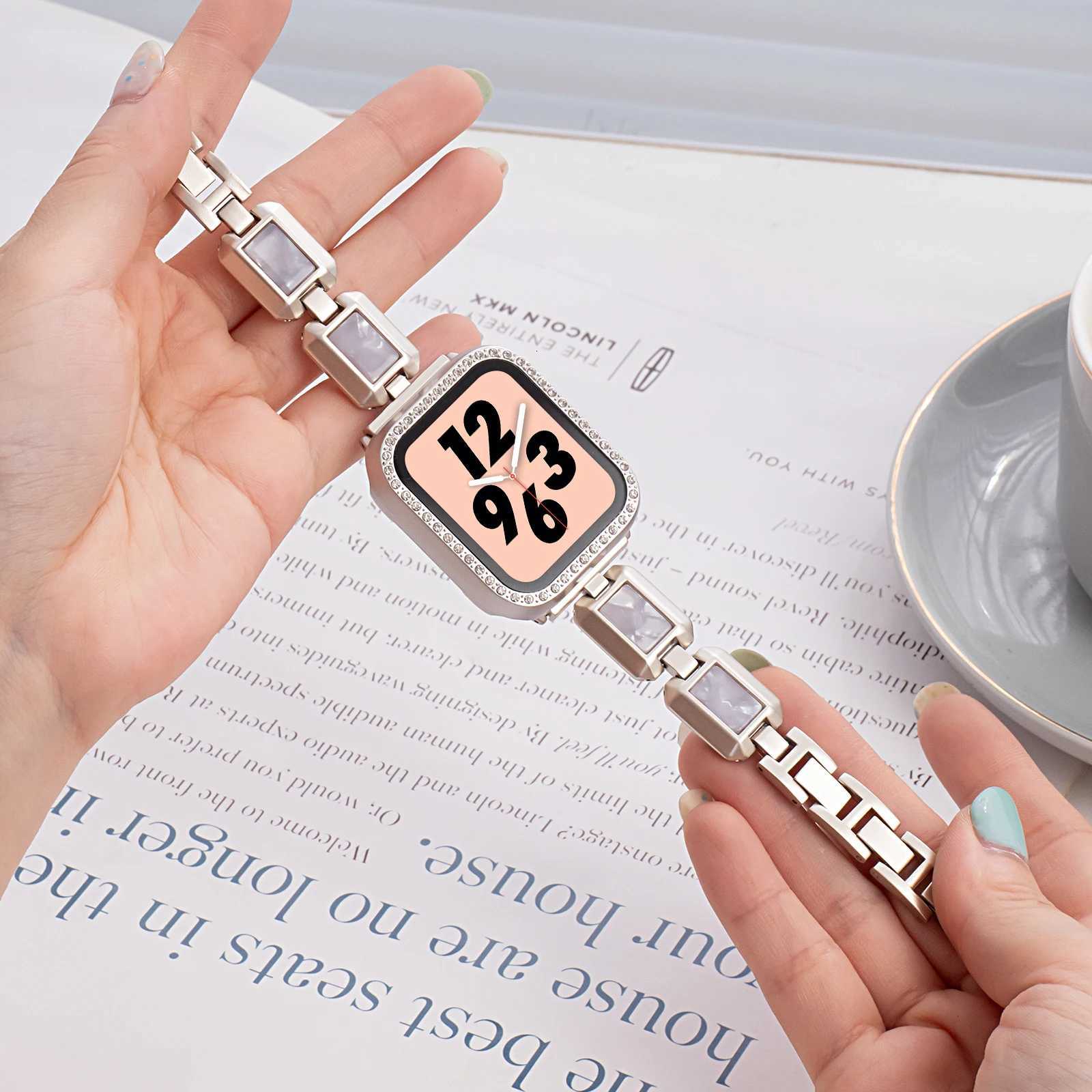 304 Stainless Steel Str Diamond Case For ple tra 2 49mm 10 42mm 46mm Wen Band For i 9 8 7 6 5 SE 44mm 38mm 45mm watchband Y250712