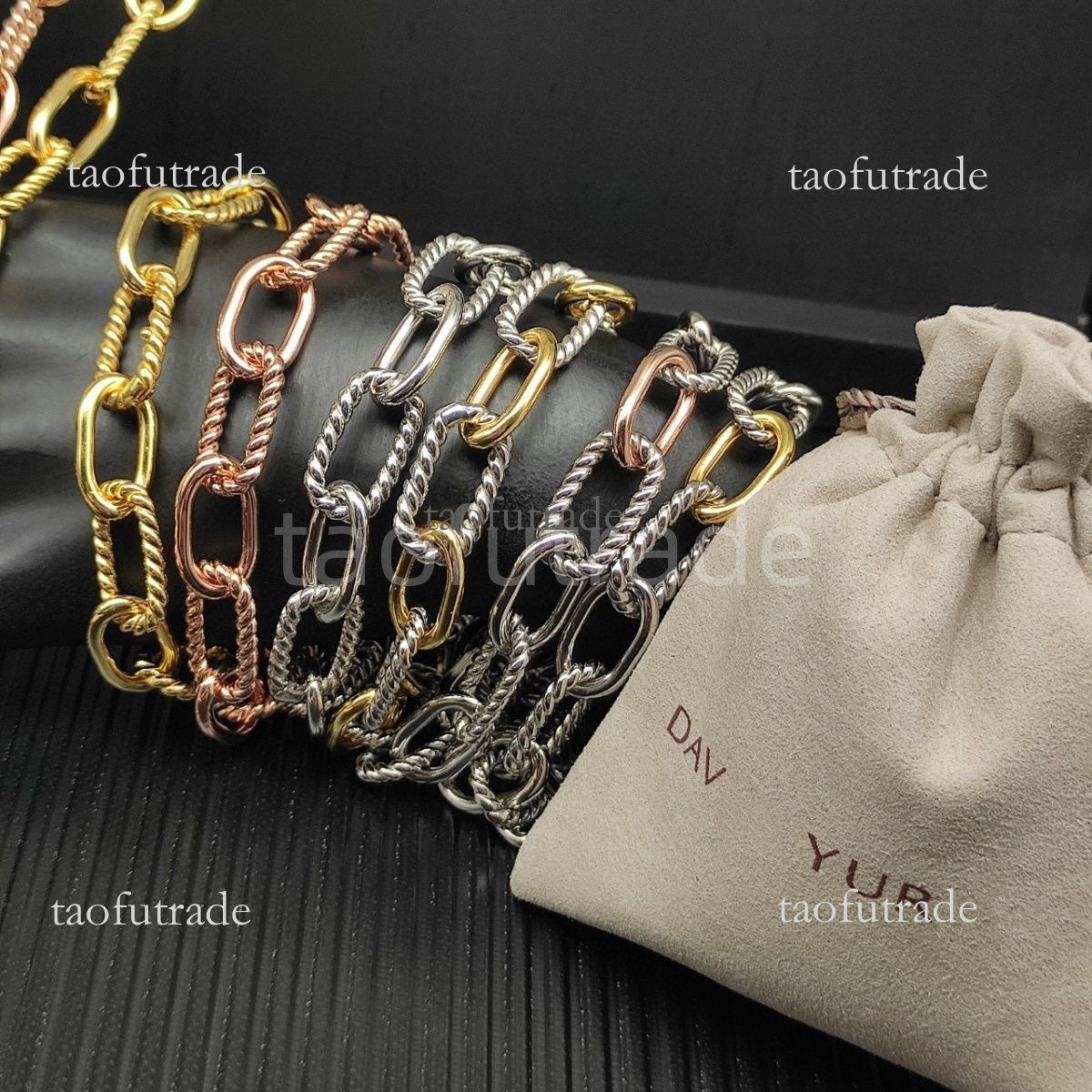 Designer Jewelry Yurmans Bracelet For Women Charm Bracelet Designer Bracelets Moissanite Pendant Yurmen With Box 925 Silver Dy Bracelet 673