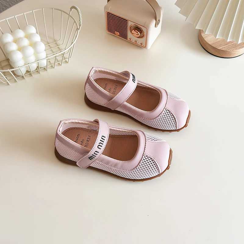 2025 Summer Childrens Girls Single Mesh Breathable Soft Soled Ballet-sle Shallow-mouth Single Shoes Kids Toddler Flat Shoes XJ250712