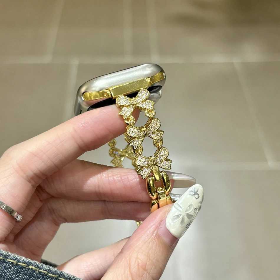 Luxury Zircon Bowknot Str for ple Band Series 10 9 8 7 6 SE 5 4 tra 46 49 45 44 42 41 40 38mm Wen Jewelry watchband Y250712