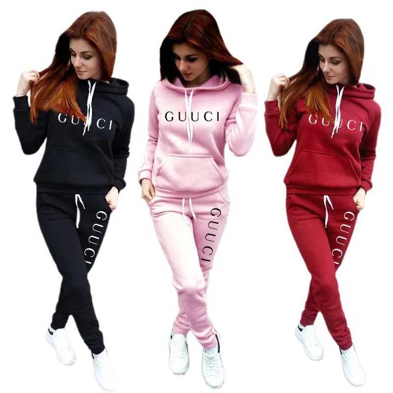 2025 Hot Sale Women Fashion Tracksuit Hoodies and Sweatpants High Quality Ladies Daily Casual Sports Jogging Suit Hooded Outfits Z250711891Y