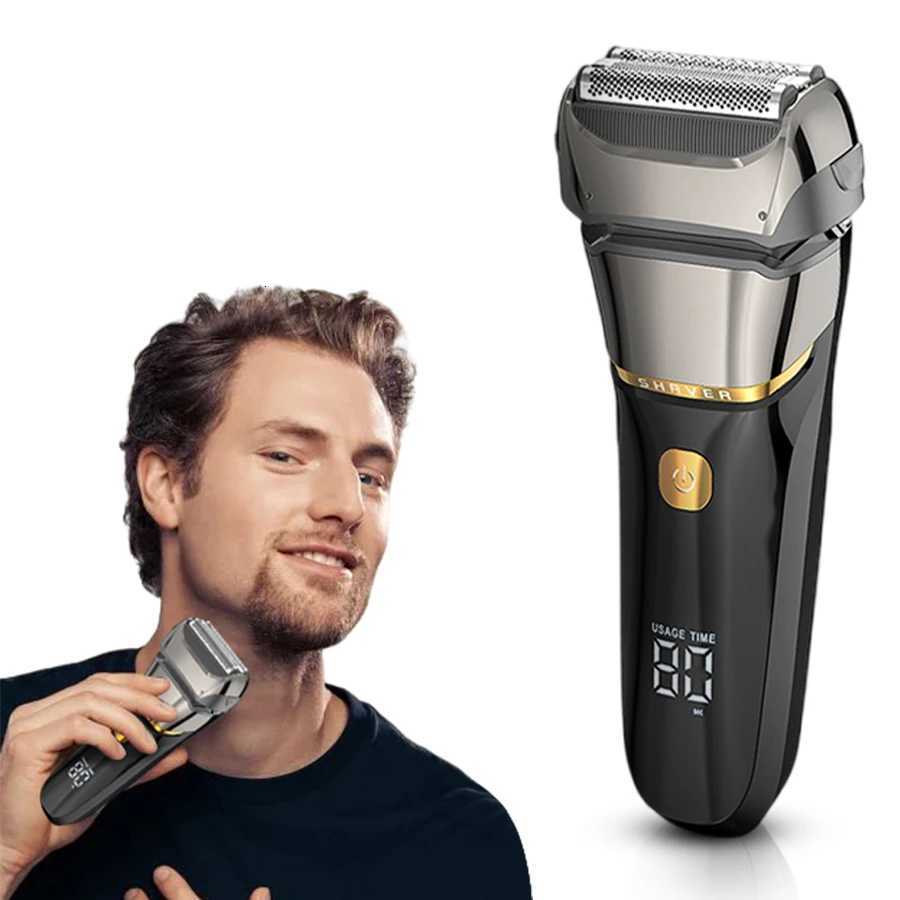 Mens electric shaver reciprocating aluminum foil shaver USB rechargeable shaver holiday gift G250712