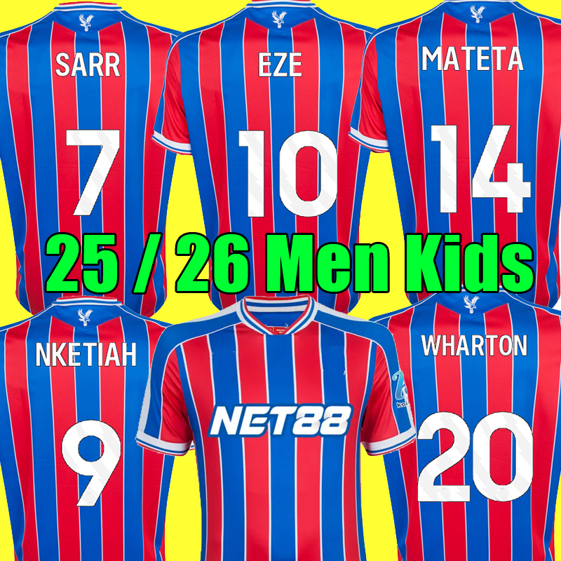 25 26 CPFC Soccer Jerseys NKETIAH WARD SARR OLISE KOUYATE EZE CrystalS LERMA J.AYEW MATETA CHLUPP PALACE BENTEKE SCHLUPP kit Football shirts men and kids sets