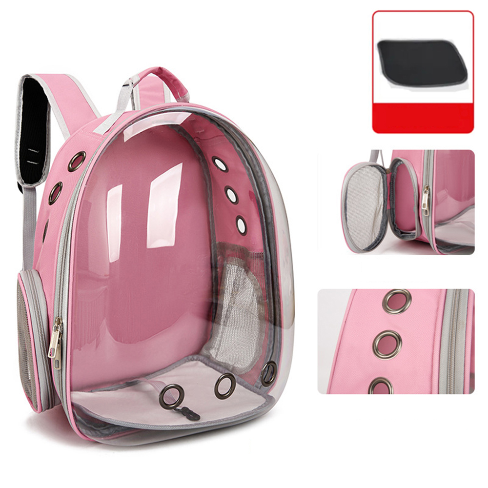 Beni Pet Breathable Transparent Shell Cat Backpack - Portable Double Shoulder Pet Carrier