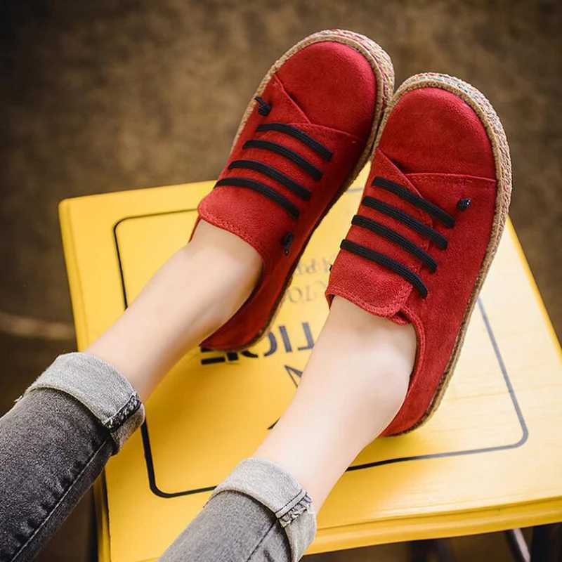 Womens Shoes Flat Bottom Lace-Up Loafers Ladies New Autumn Casual Outdoor Lazy Shoes Comfortable Light Solid Color Flat Shoes XJ250712