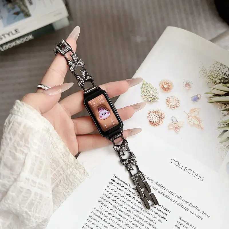Bling Metal Strap for Huei Band 8 9 10 Sparkling Diamond Jewelry Strap Dry Bracelet for Huei Fit 3 4 watchband Y250712