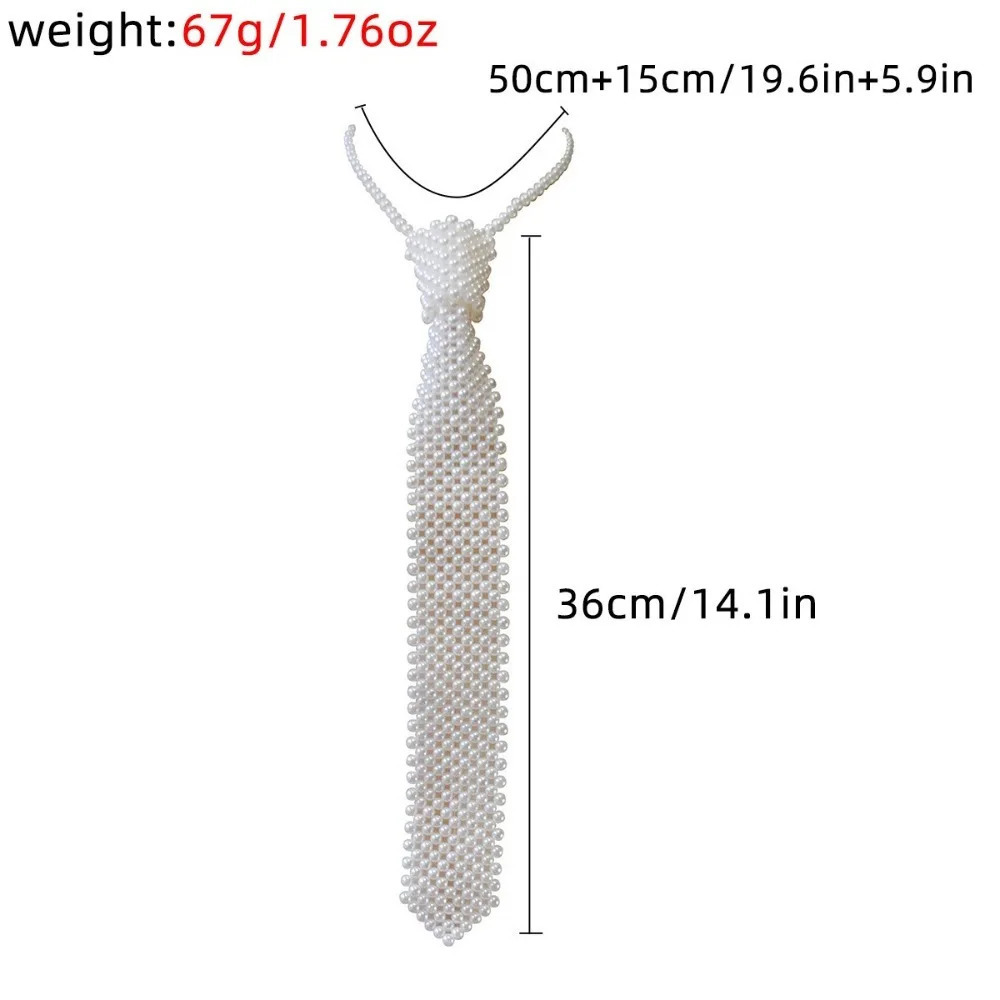 Fashion Elegant Shirt Tie Weaving Beaded Retro Women Necktie Female Collar Neckwear 250711