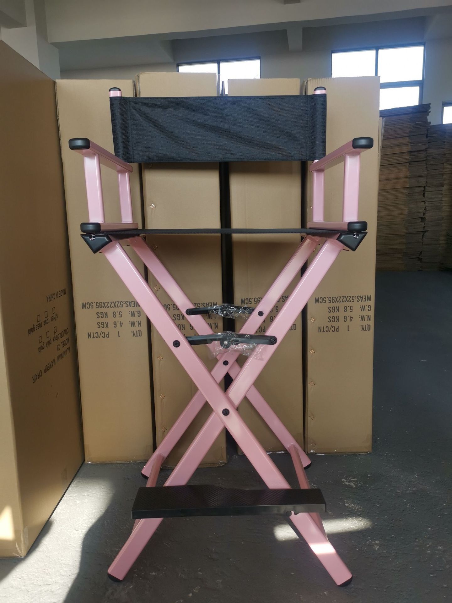 Outdoor Folding Director Makeup Chair Leisure High Chairs Bar Seat Dwe74 Portable Aluminum Alloy Home Camping Beach Travel