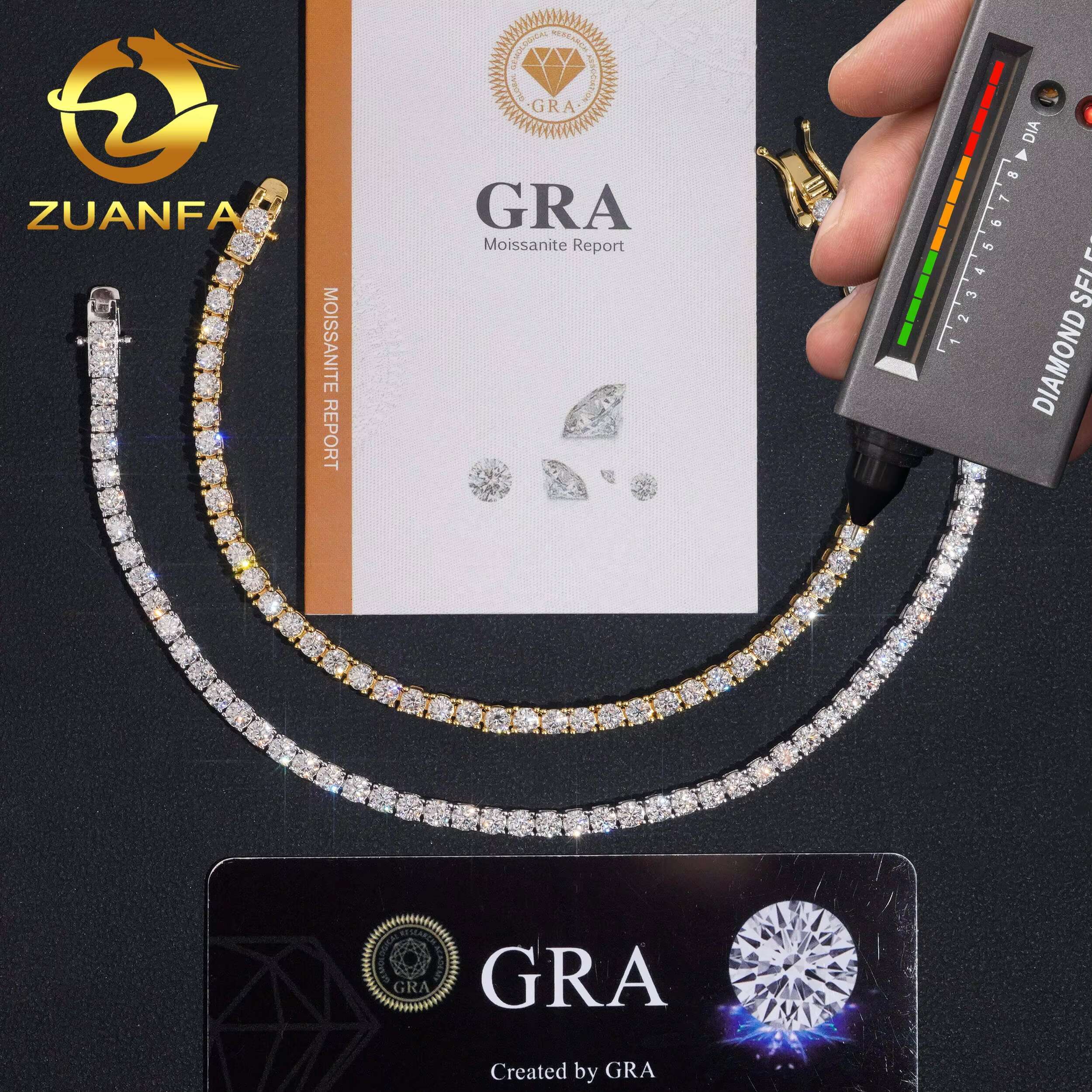 Local Stock Fast Shipping Classic Prong Setting 925 Silver 3mm VVS Moissanite Tennis Bracelet