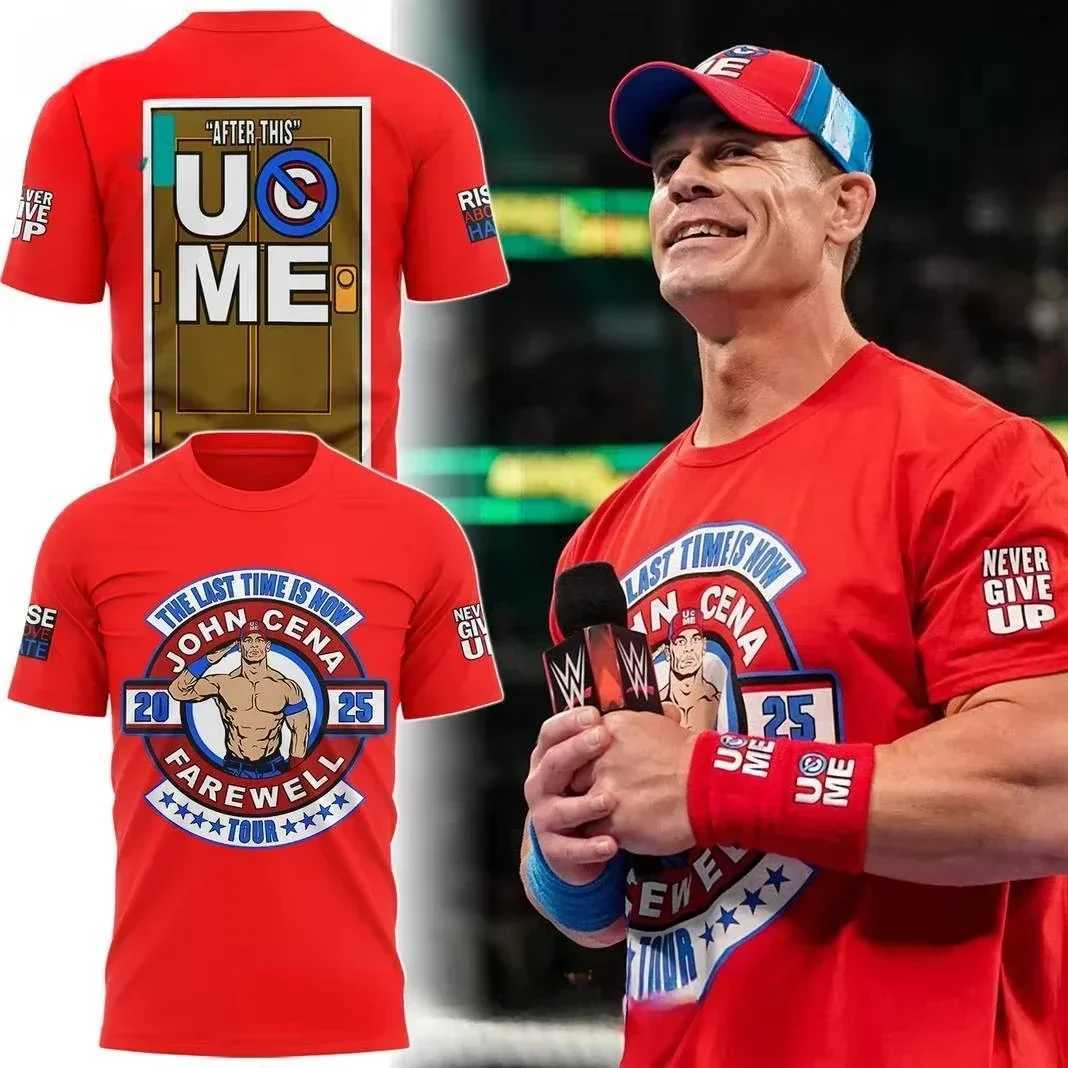 John Cena Wrestling Mens T-Shirt Summer Outdoor Sports Unisex Tops Casual O-Neck Short Sleeve T Casual Men Clothing4AUF Z250711