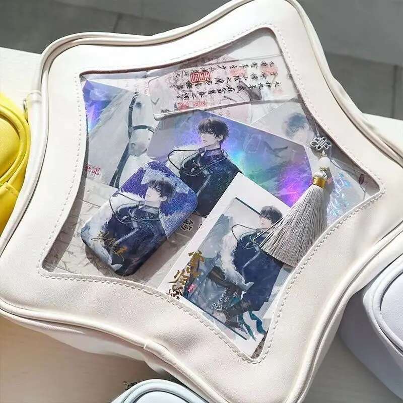 Y2K Cute Five Star Ita Women Sweet Trend Crossbody Popular Girl Transparent Bag Kawaii Personality Display Shoulder Bags