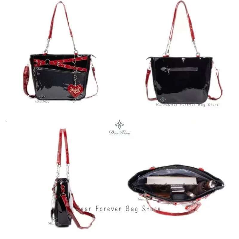 Y2k Aesthetic Underarm Ita Streetwear Girl Transparent Shoulder Heart Shape Chic Chain Handbag DIY Display Crossbody Bag
