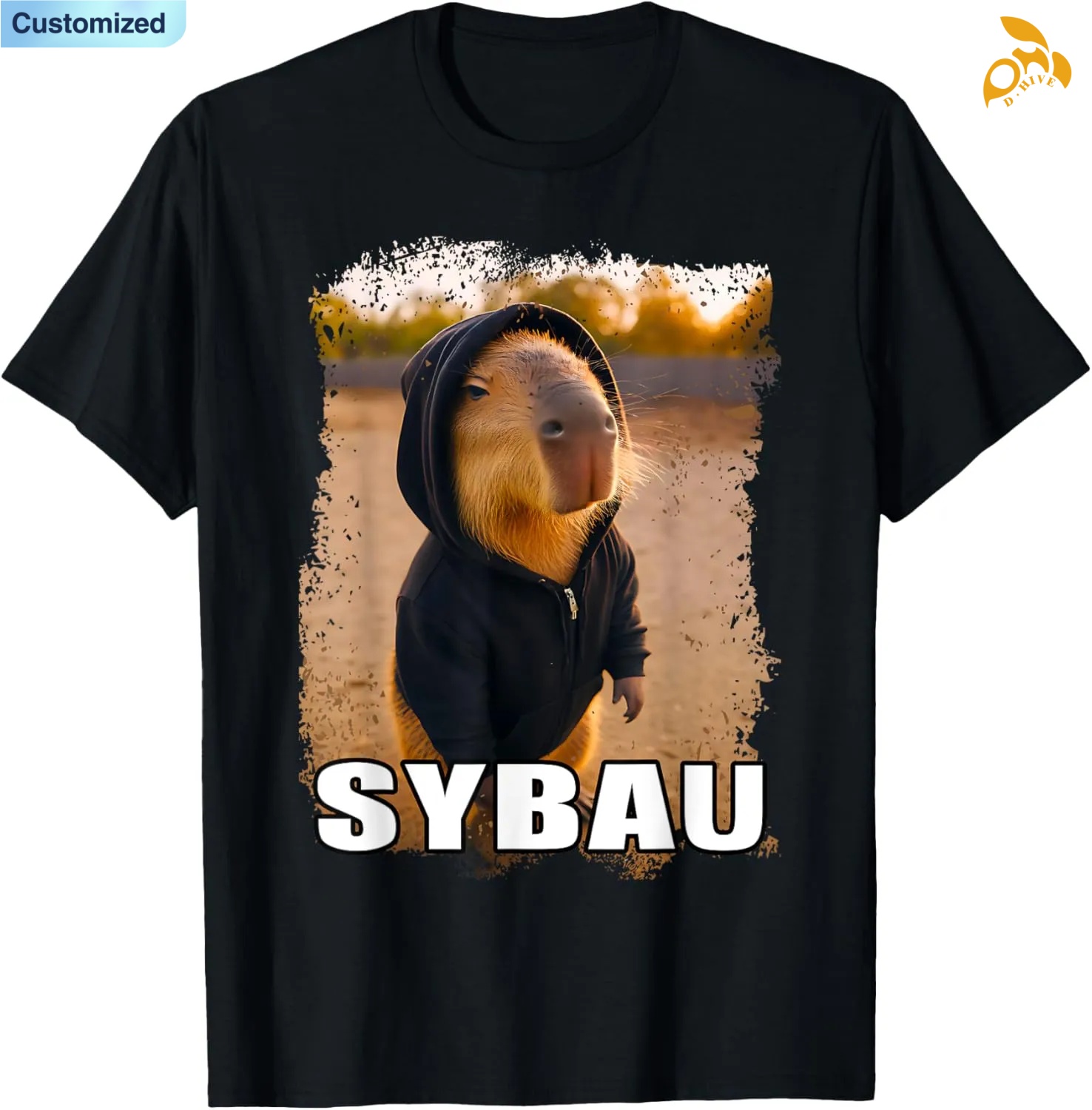 Free shipping for Men's T-Shirts Funny SYBAU Ironic Capybara Meme Sigma Brainrot Quote high quality many code number options attractive popular