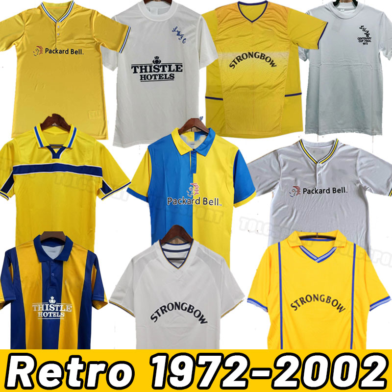 leeds Retro Soccer Jerseys United Classic Football shirt SMITH KEWELL HOPKIN BATTY MILNER VIDUKA Vintage uniform 00 02 03 88 90 91 92 93 94 95 96 97 98 99 1972 2003