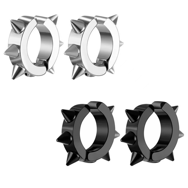 Body Jewelry 1PC Non-pierced Earrings Non-hole Classic Fake Hoop Earring Punk Without Piercing Hip-hop Ear Bone Buckle Clips