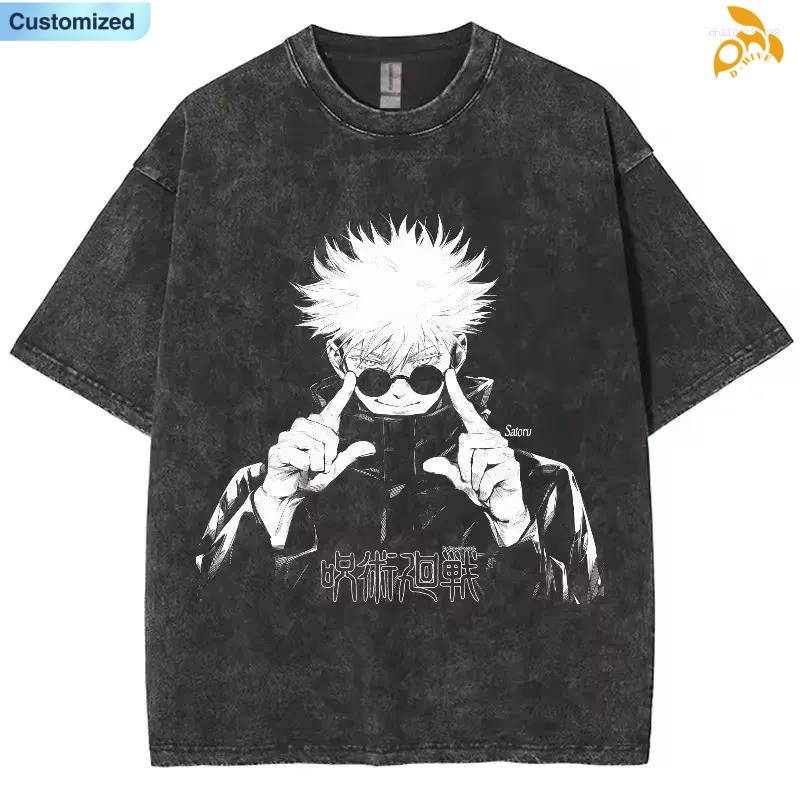 Free shipping for Men's T Shirts Anime Berserk T-shirts Oversized Vintage Washed Griffith Shirt Summer Short Sleeve Retro Manga Guts Kenpuu Denki