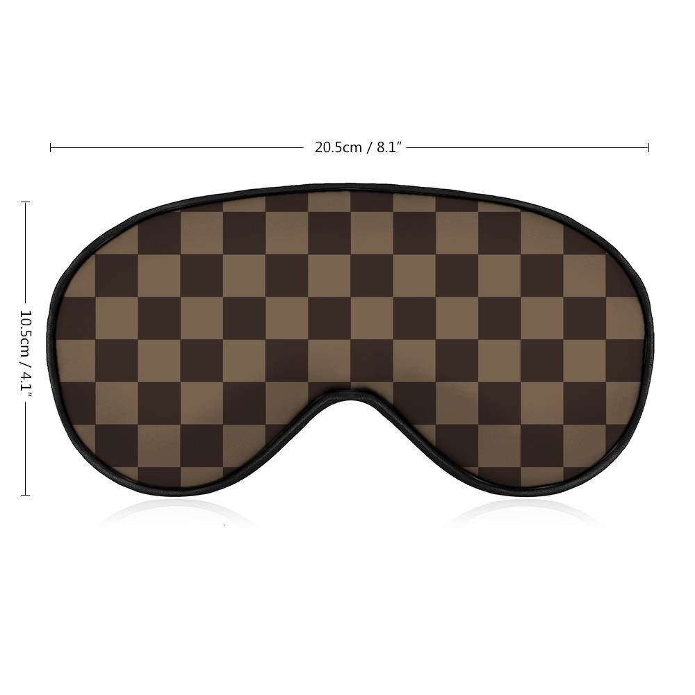 ddmythur brown eye mask with a checkered pattern