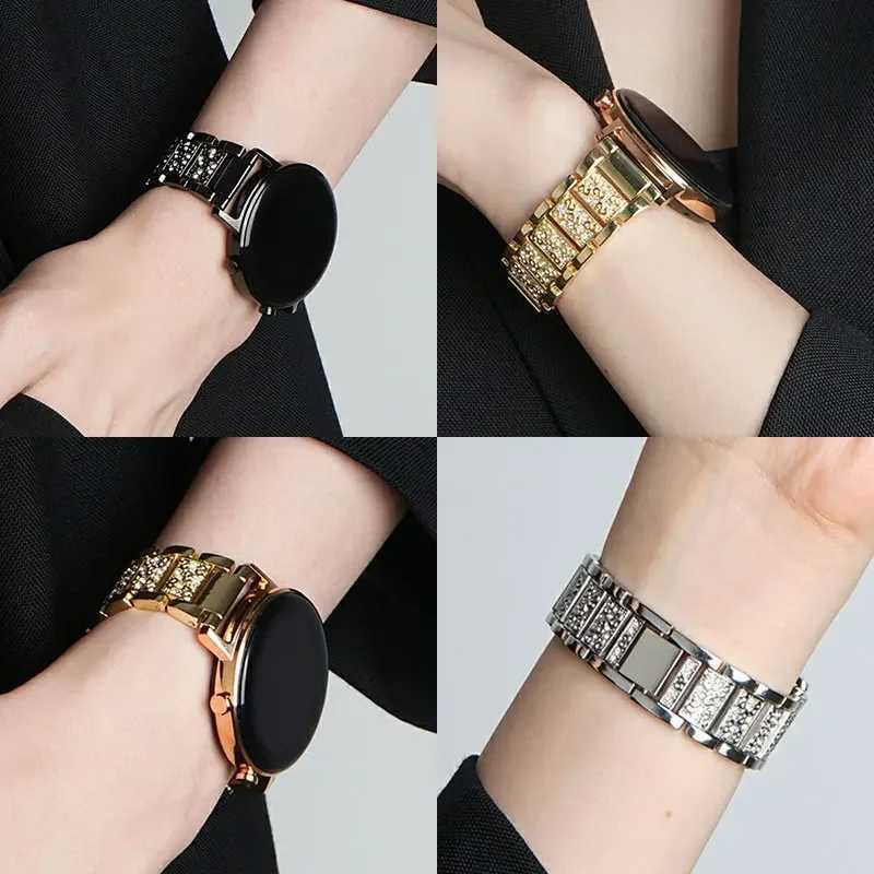 Diamond strap for Samsung Galaxy 7/FE/6/4/Classic/5/pro 45mm 44mm 40mm Metal mm 20mm link Bracelet huei gt 4-3-2 band watchband Y250712